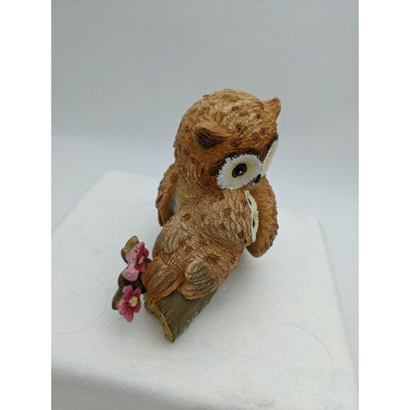 "Hamilton Collection Owl Always Adore You Figurine 2077 Mother & Baby Owl With F - Picture 6 of 11